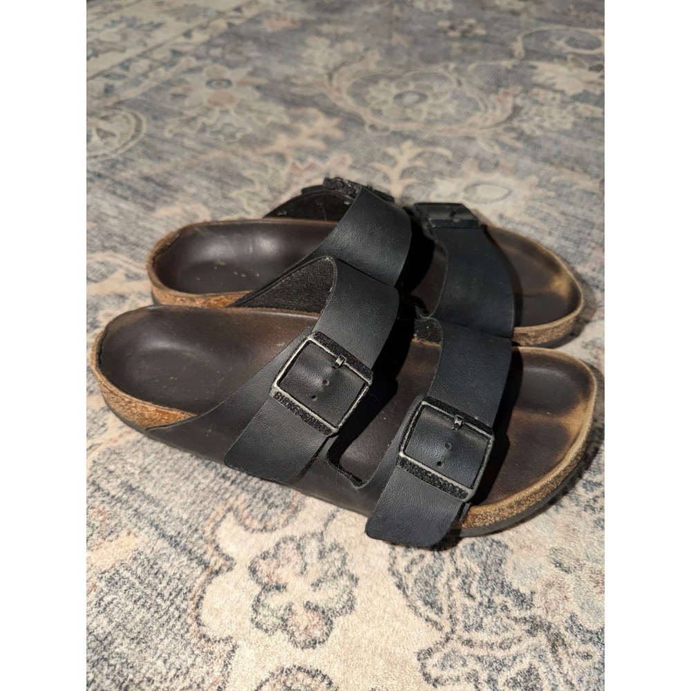 Black Birkenstock Sandals Leather Arizona Slide